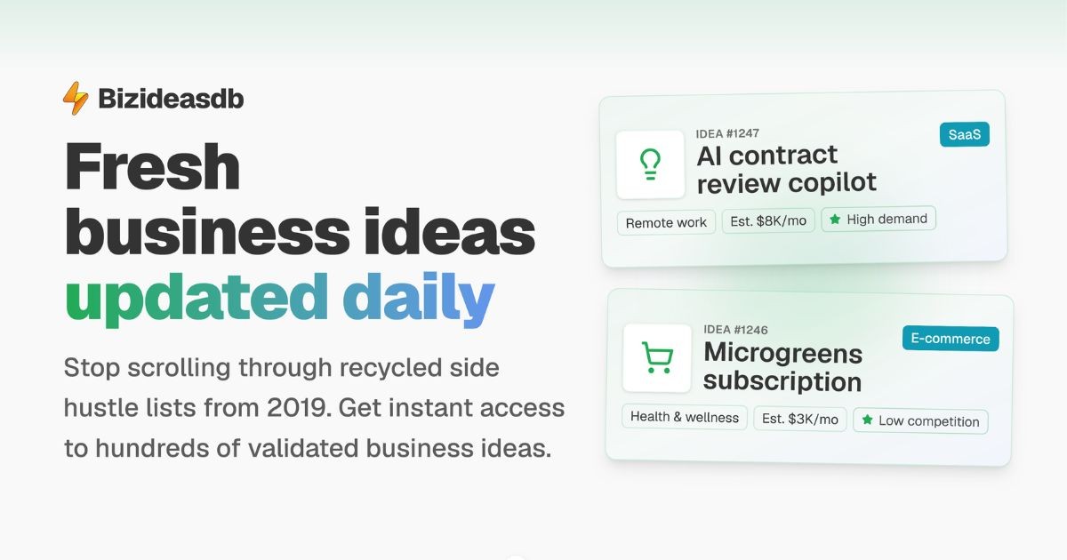 Business idea database