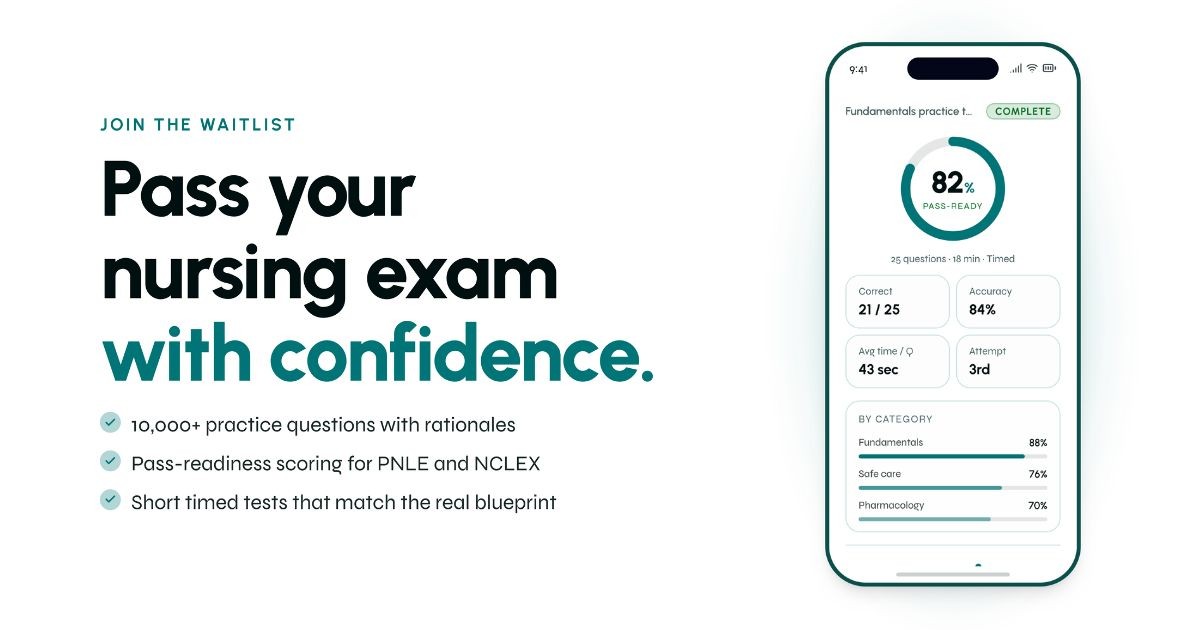 Nursing exam prep platform